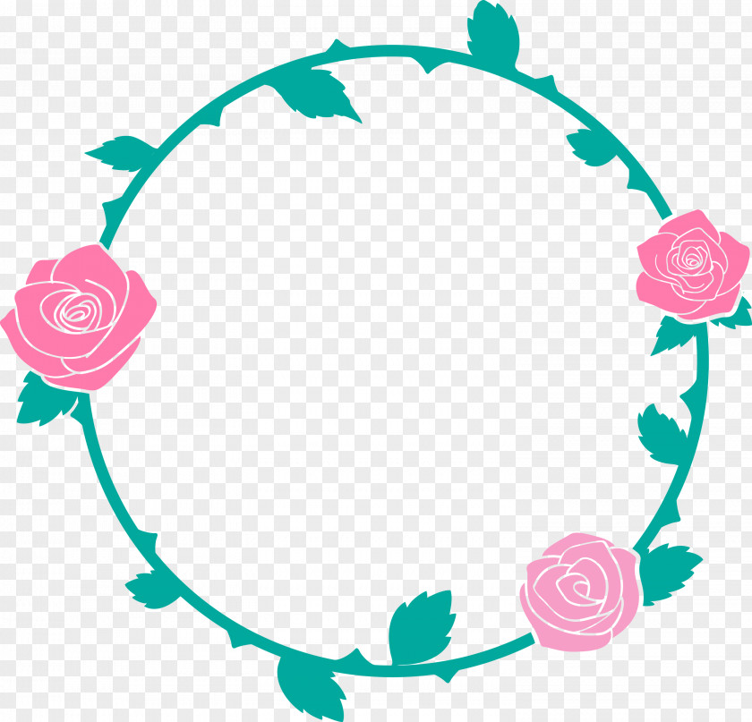 Rose Frame Floral Flower PNG