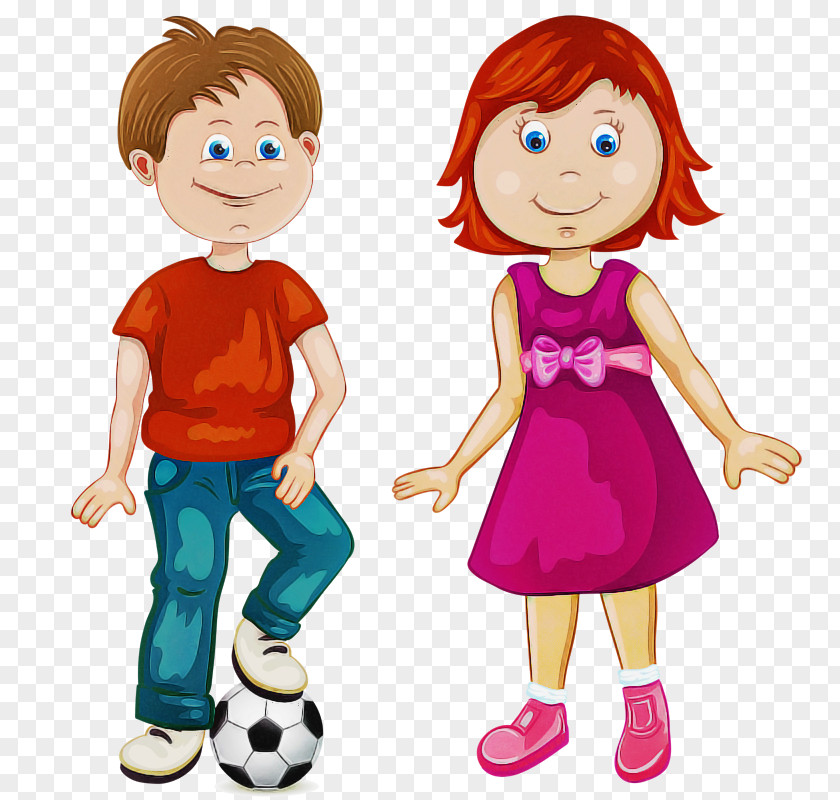 Toddler Doll Cartoon Child Friendship Play Interaction PNG