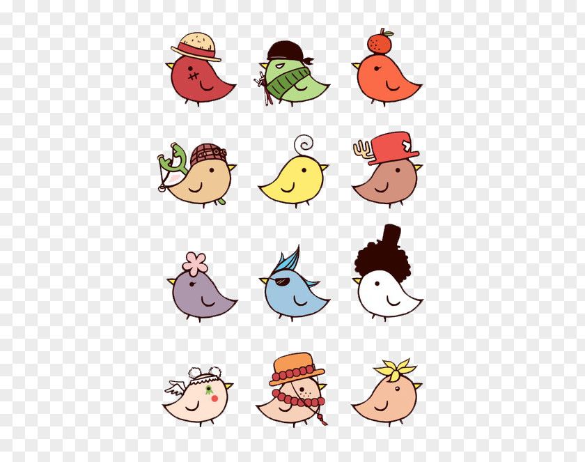 Various Chick Bird Drawing Doodle Cuteness Illustration PNG