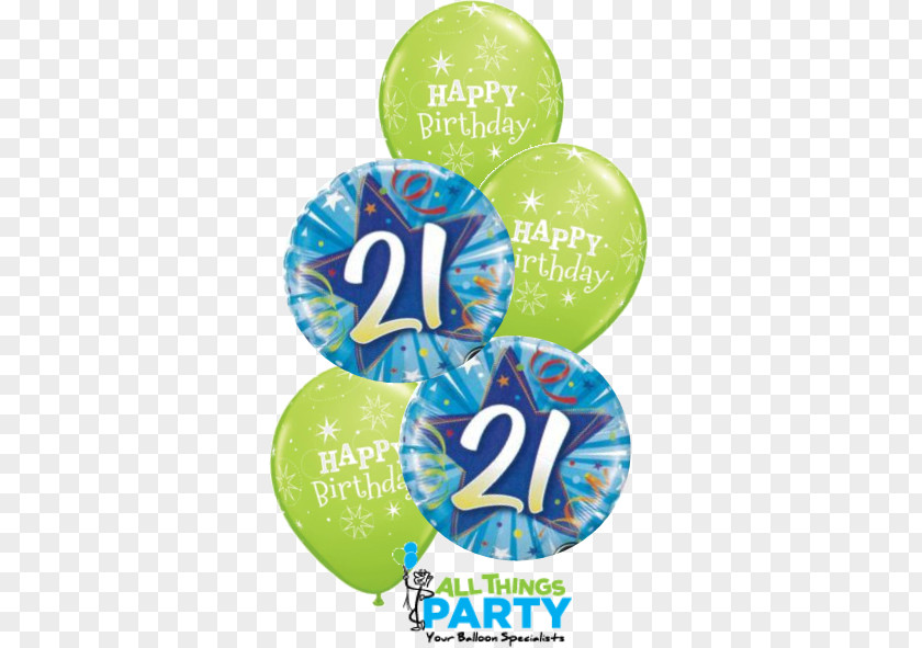 21st Birthday Balloon Flower Bouquet Party Gift PNG
