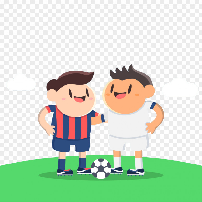 Cartoon Friends Playing Football New Years Day Wish Eve Chinese Year PNG