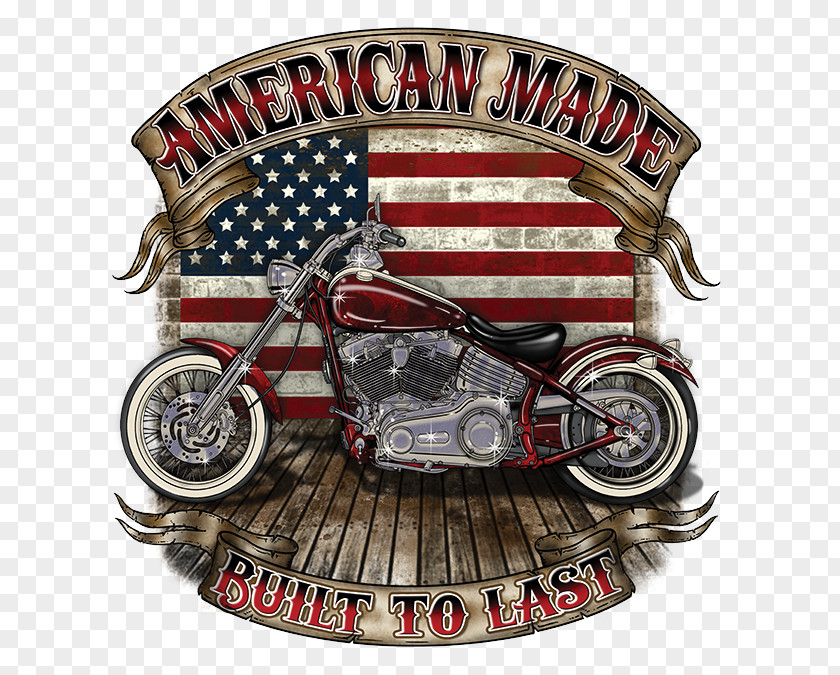 Made America T-shirt Bobber Custom Motorcycle Chopper PNG