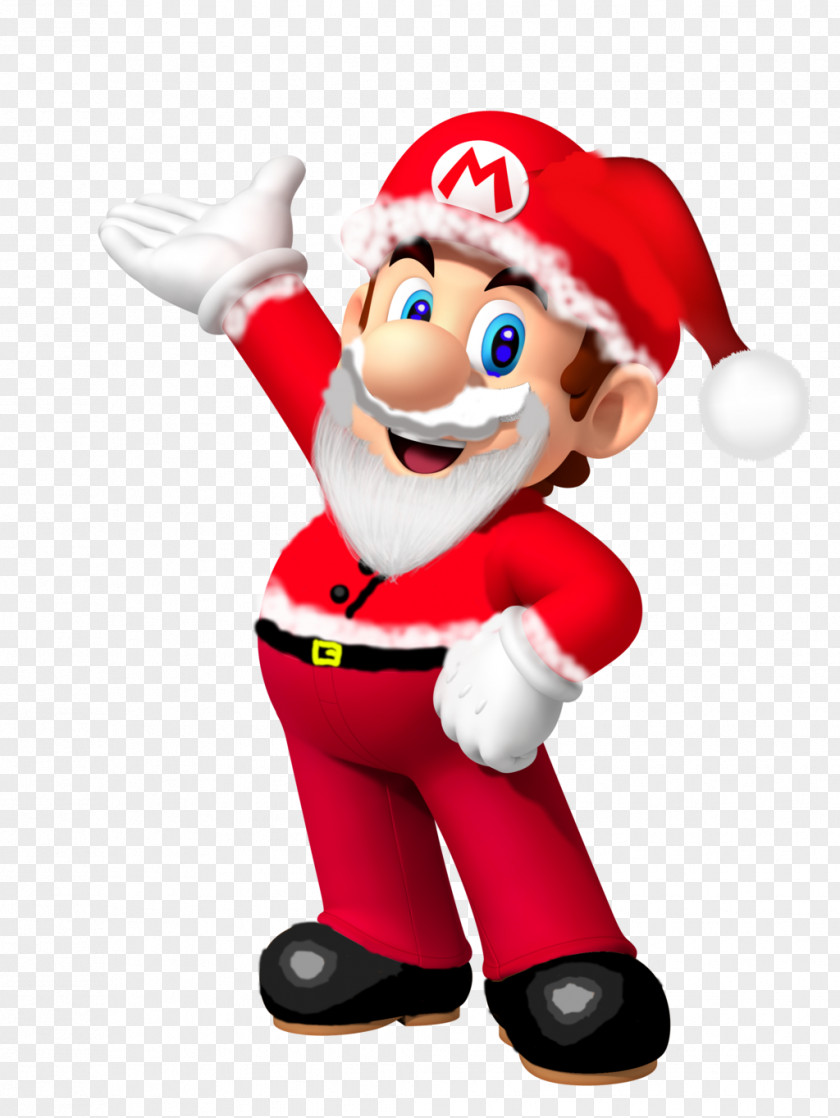 Santa Claus Mario Bros. Super Nintendo Entertainment System & Yoshi New Bros PNG