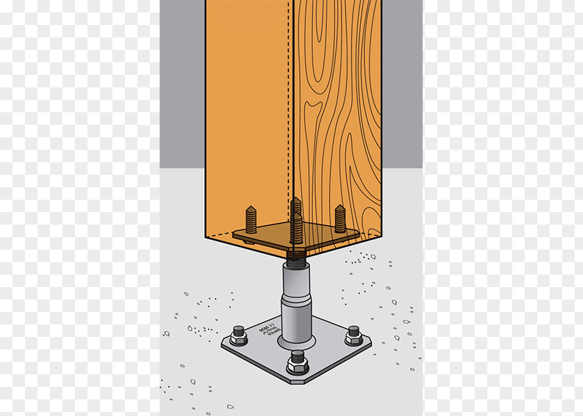 Wood Post Column Steel Concrete PNG
