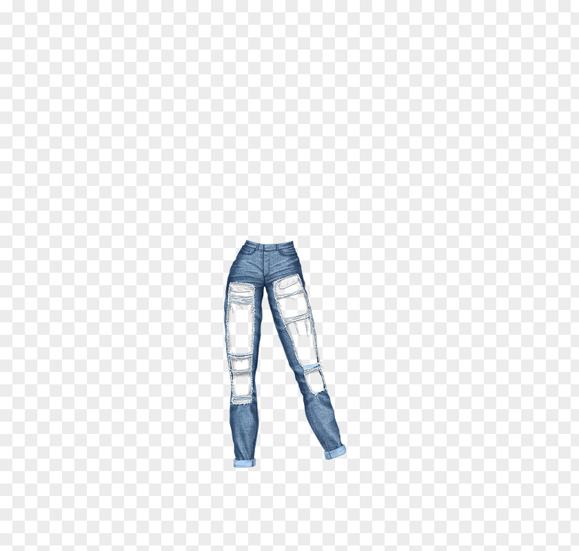 Lady Popular Jeans Pants Coat PNG