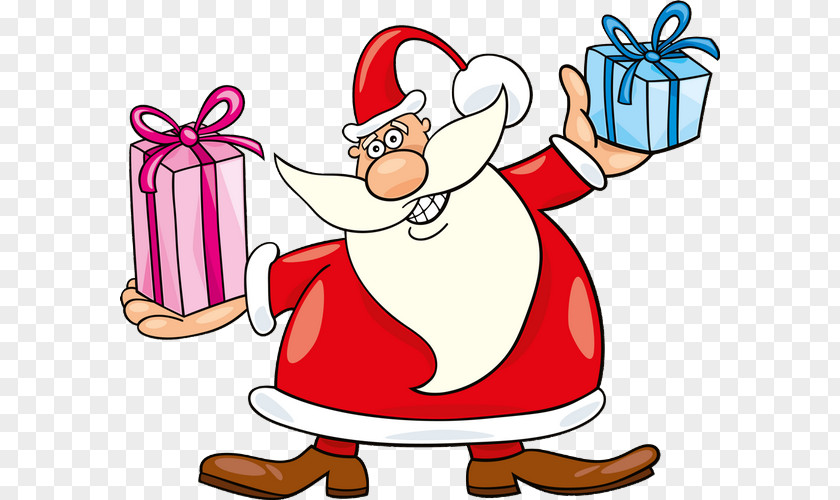 Santa Claus Christmas Gift Clip Art PNG