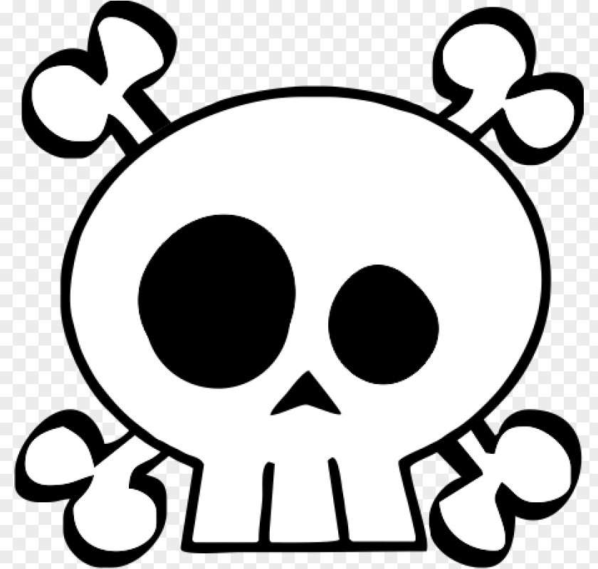 Skull And Crossbones Bones Drawing PNG