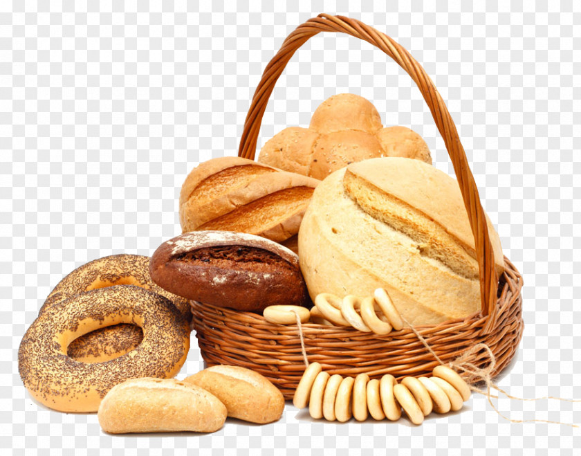 Bread Food Basket Bagel Bakery Baguette Potato PNG