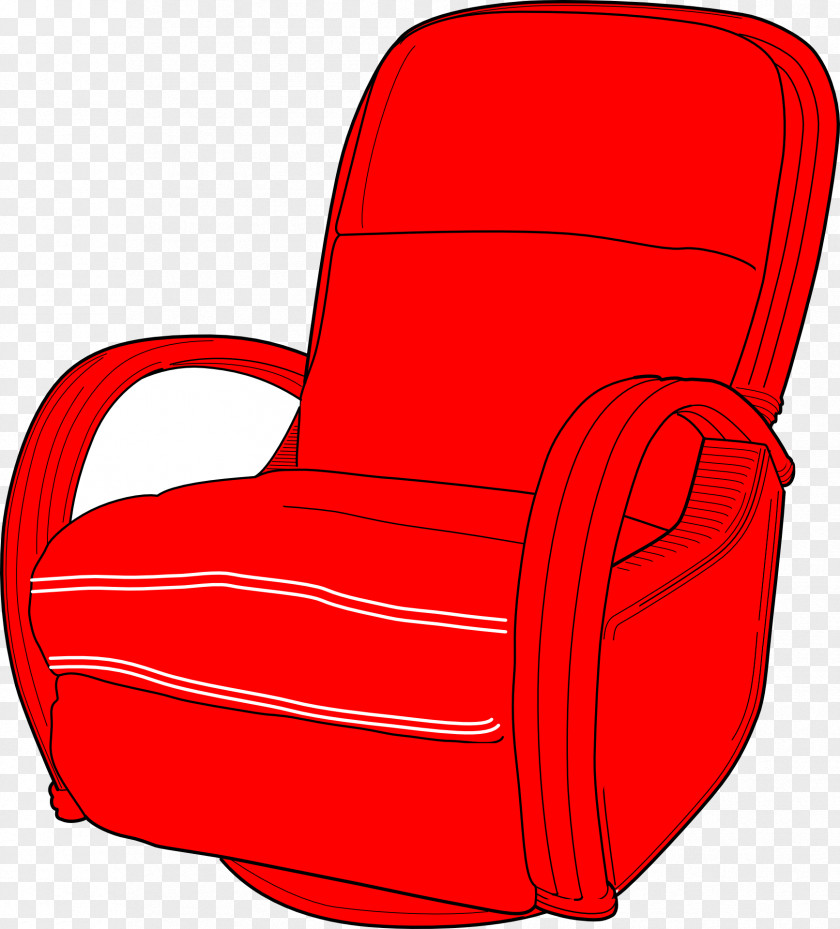 Red Armchair Seat Chair Bench Clip Art PNG