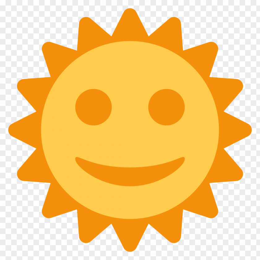 Sun Rays Emoji Face Sticker Smile PNG