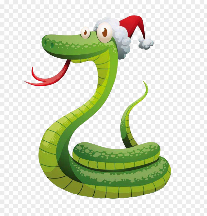 The Cartoon Of Snake Is Surrendered Santa Claus Christmas Illustration PNG