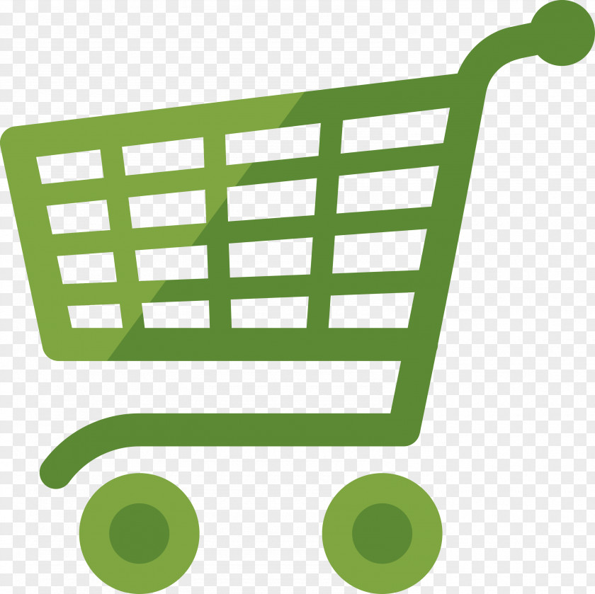 Green Shopping Cart Online E-commerce Icon PNG