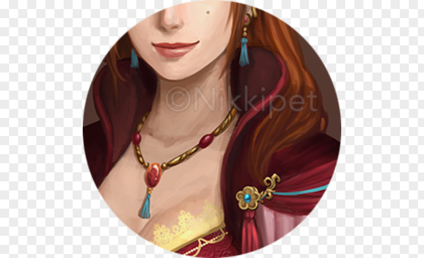 Necklace Earring Maroon PNG