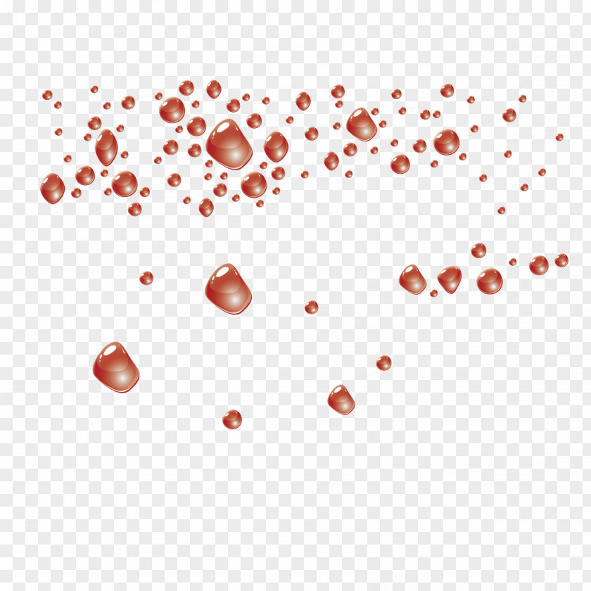 Red Water Drops Drop Glass PNG