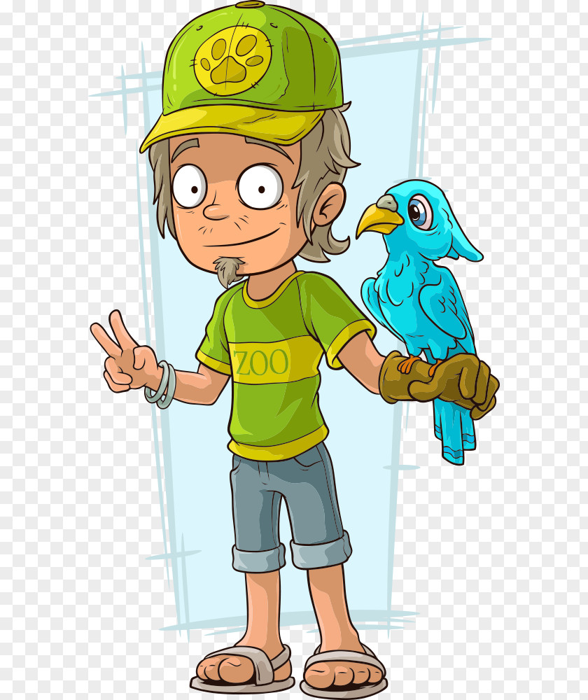 Blue Parrot Vector Arm Cartoon Graphic Design Illustration PNG