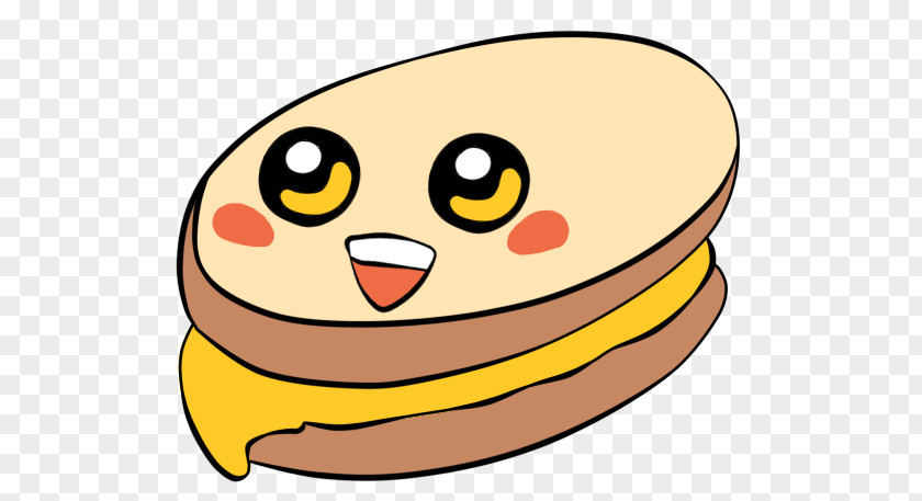 Cheese Sandwich Smiley Food Beak Line Clip Art PNG