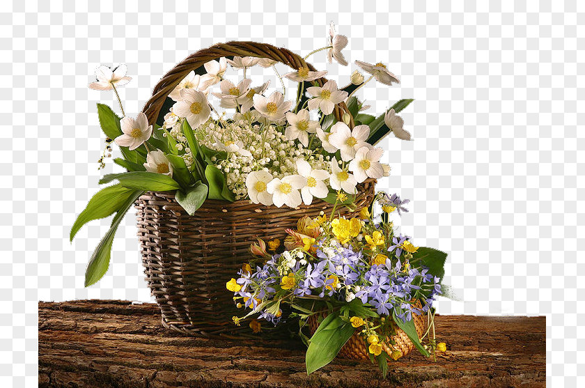 Flower Floral Design Bouquet Cut Flowers Basket PNG