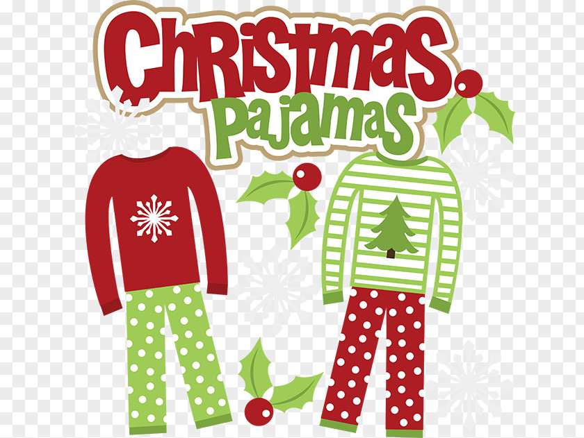 Pajamas Christmas Party Sleepover Clip Art PNG
