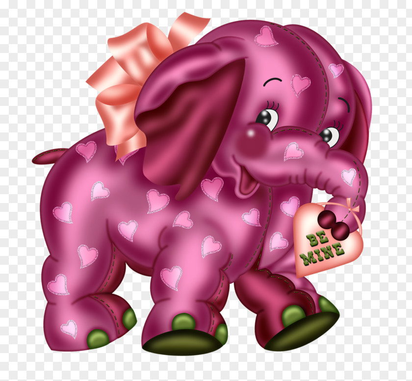 Purple Elephant Indian Cartoon PNG