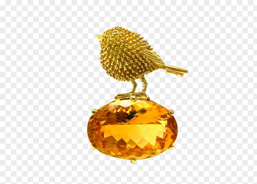 Birds Diamond Bird Jewellery Yellow Citrine PNG
