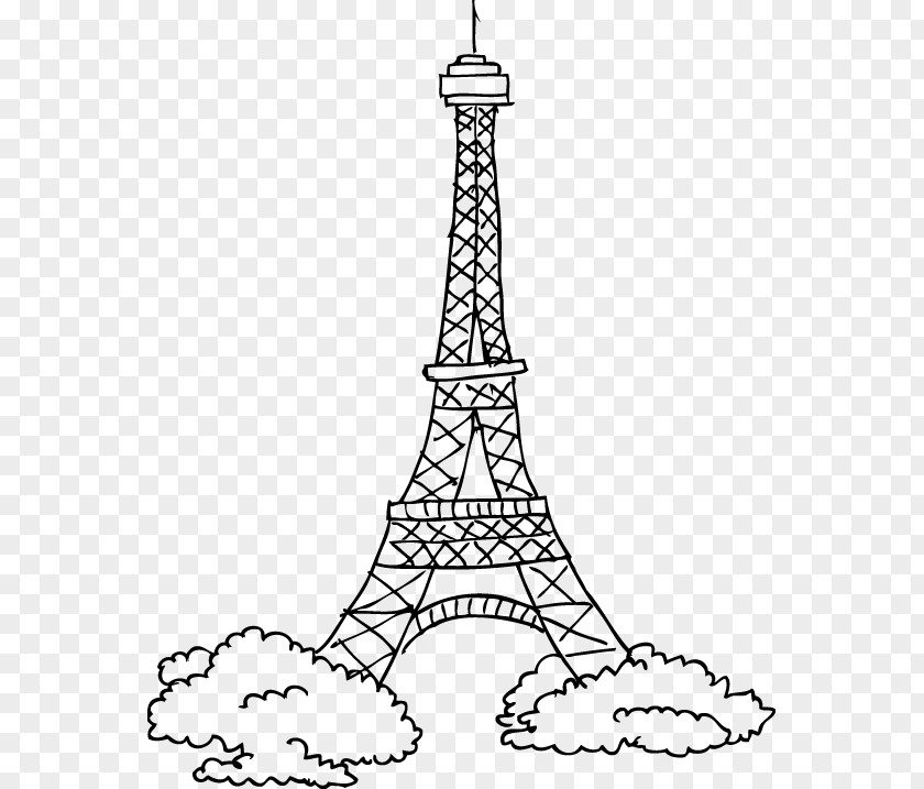 Ifel Eiffel Tower Passerelle Debilly Stencil Drawing PNG