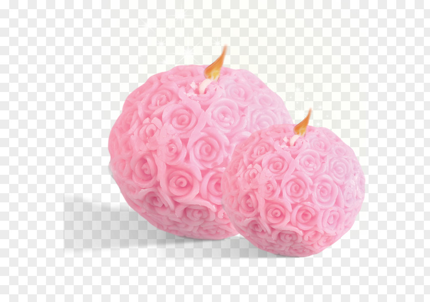 Pink Ball Candle PNG