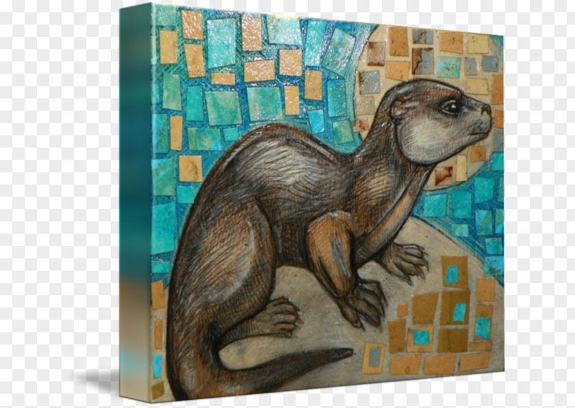 Sea Otter Ferret Gallery Wrap Canvas PNG