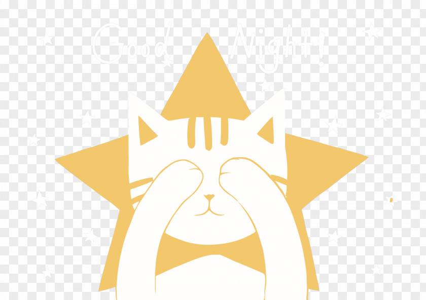 Vector Star Cat Illustration PNG
