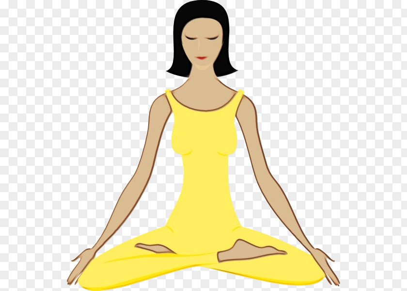 Meditation Yellow Physical Fitness Yoga Leg PNG