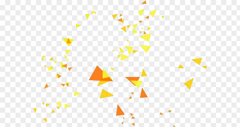 Yellow Triangle Light Particle Download PNG