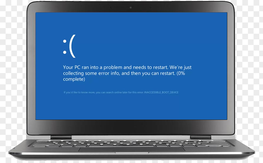 Laptop Netbook Personal Computer Windows 10 Blue Screen Of Death PNG
