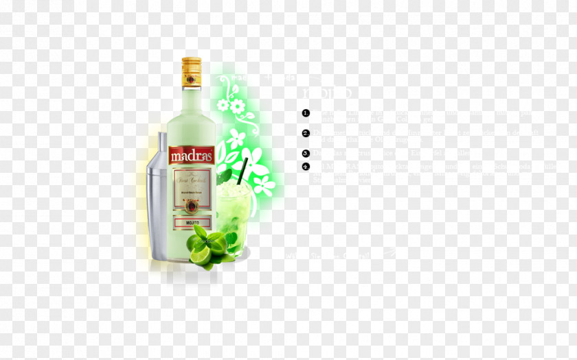 Mojito Distilled Beverage Liqueur Alcoholic Drink Glass Bottle PNG