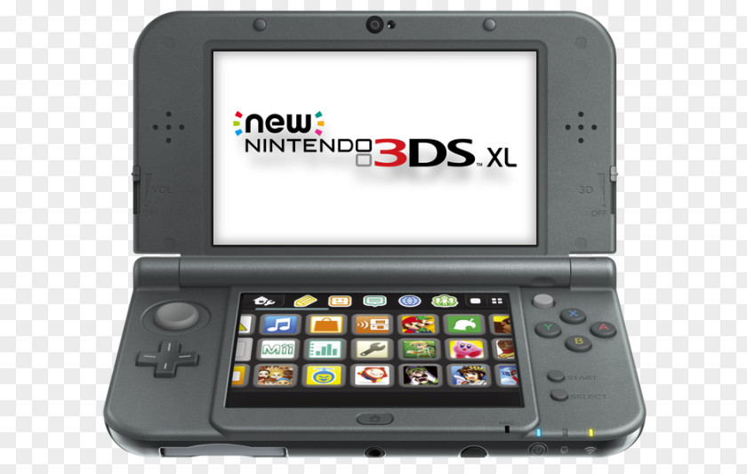 Nintendo New 3DS XL Handheld Game Console Super Entertainment System PNG