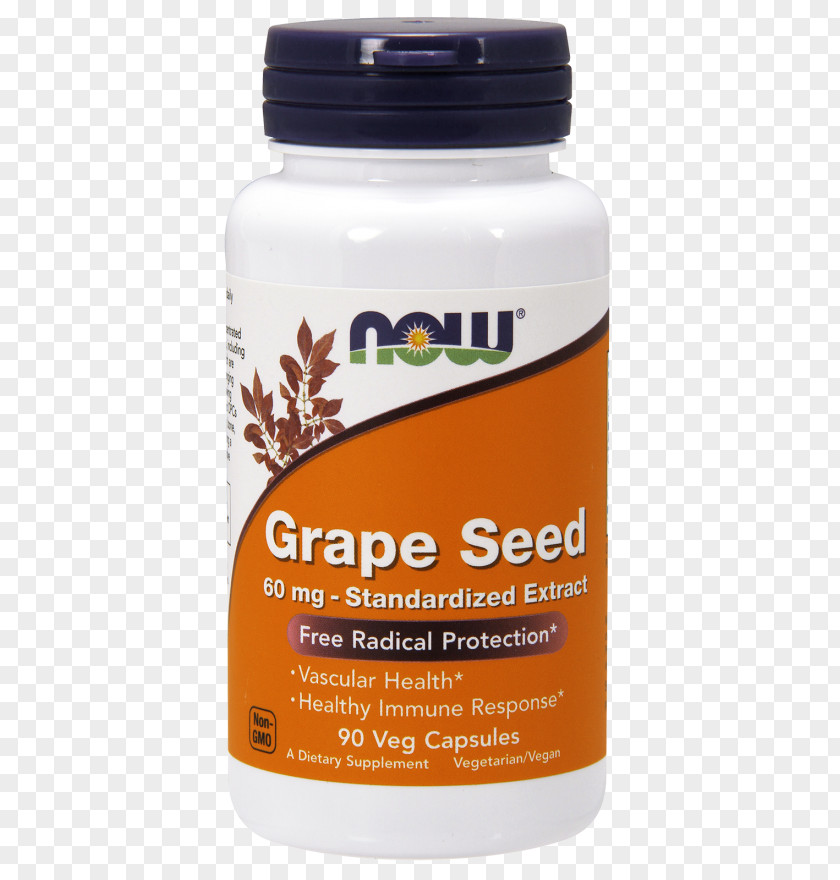 Grape Seed Dietary Supplement NOW Foods Health Whole Food PNG