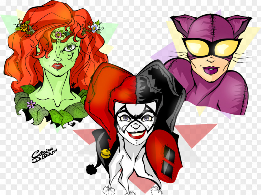 Joker Poison Ivy Catwoman Batman Harley Quinn PNG