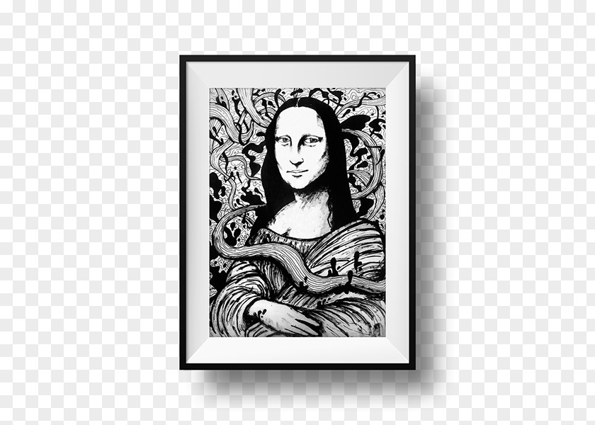 MONALISA Mona Lisa Drawing Portrait Construction Paper PNG