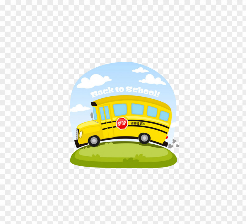 Cartoon School Bus Euclidean Vector PNG