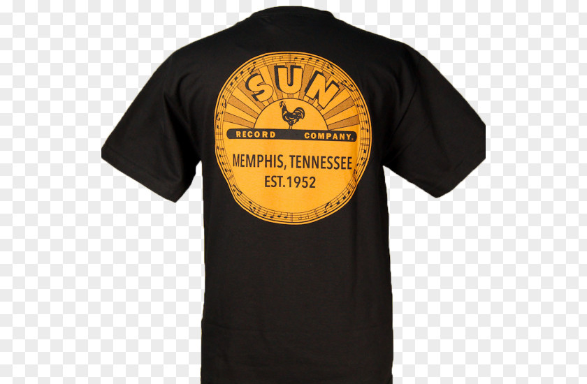 Label Clothing T-shirt SUN RECORDS Logo Record Sun Studio PNG