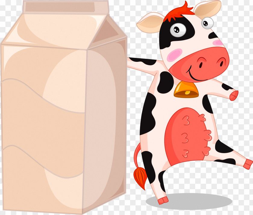 Milk Cow Cattle Carton Cartoon PNG
