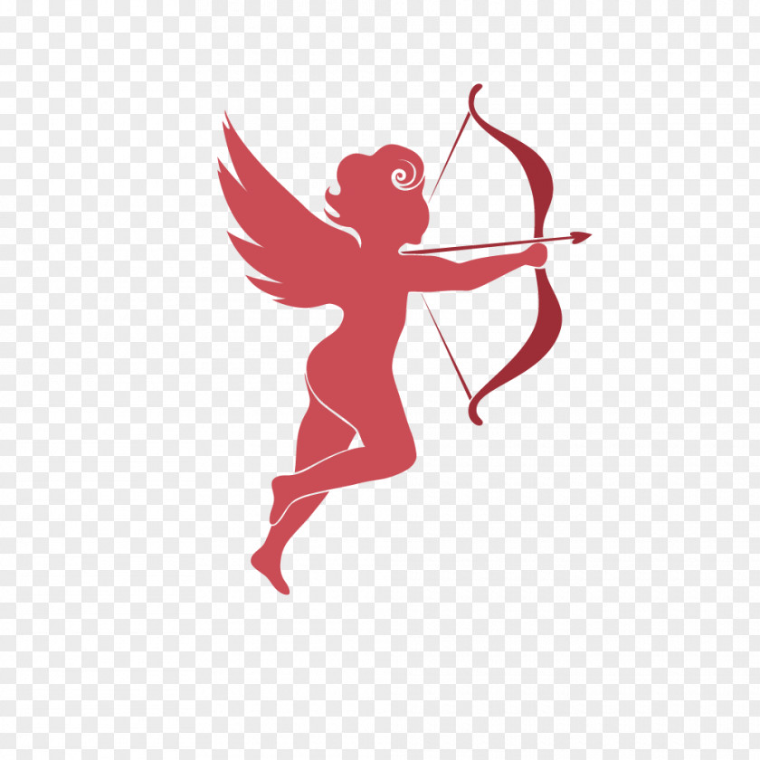 Red Creative Cupid Valentines Day Icon PNG