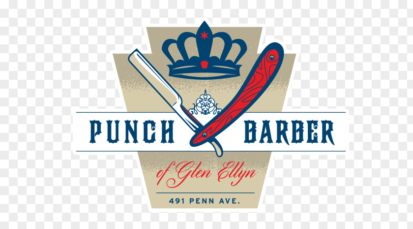 Barber Shop Punch Logo Brand PNG
