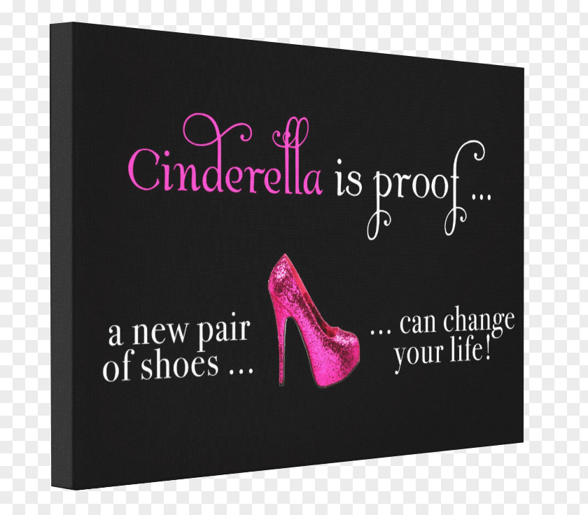 Cinderella Glass Shoe Canvas Gift Christmas Birthday PNG