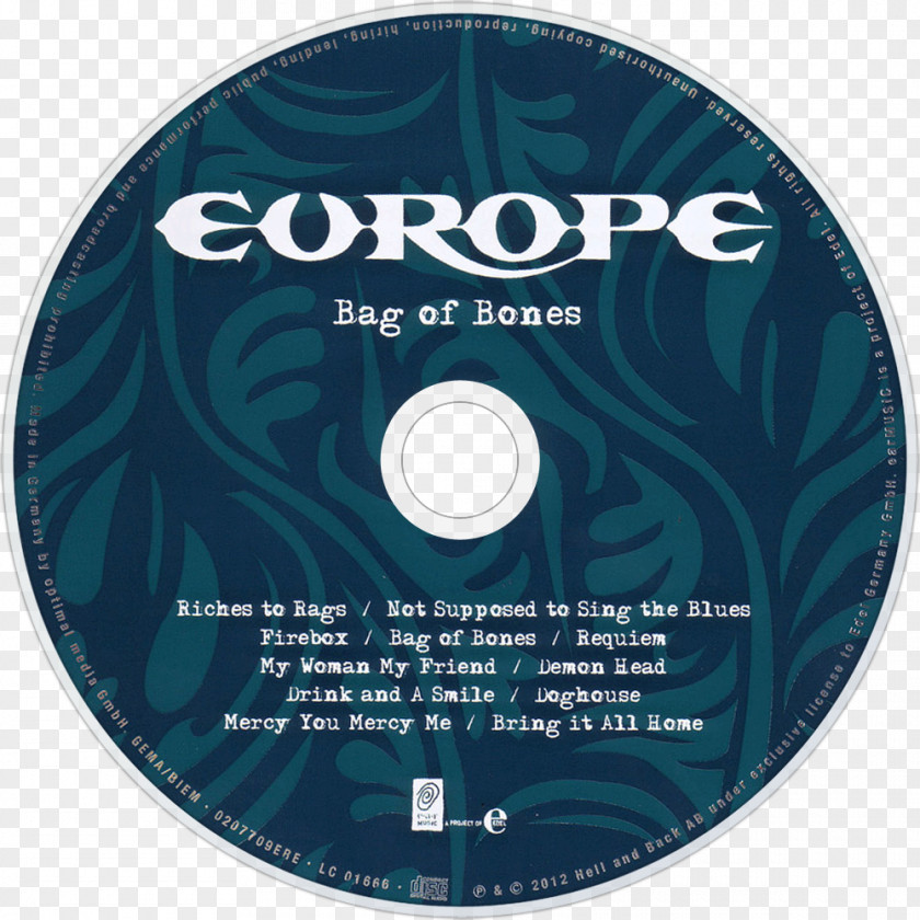 Dvd Compact Disc Bag Of Bones Europe DVD Album PNG