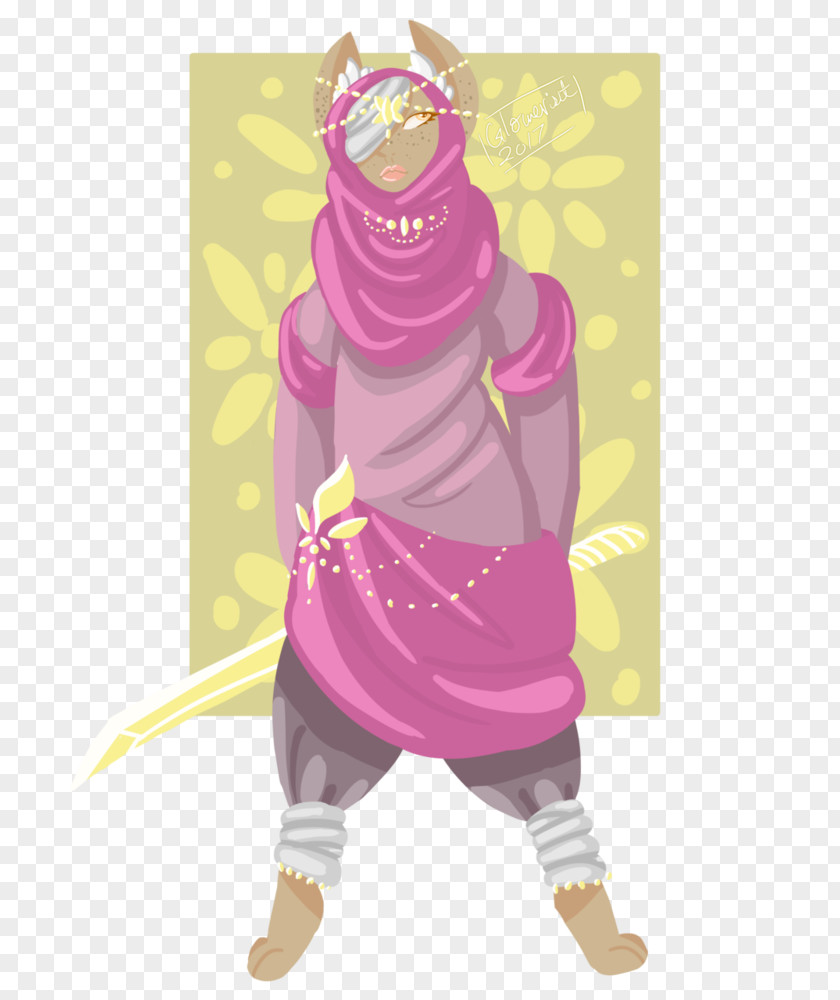 Glowers Costume Design Character Pink M PNG