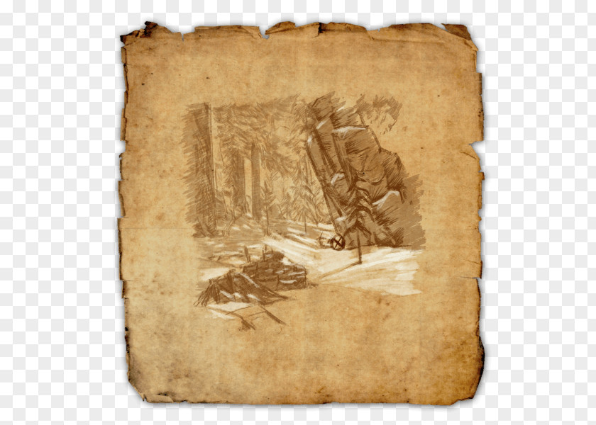 Scroll Map The Elder Scrolls Online V: Skyrim Rift Cyrodiil Treasure PNG