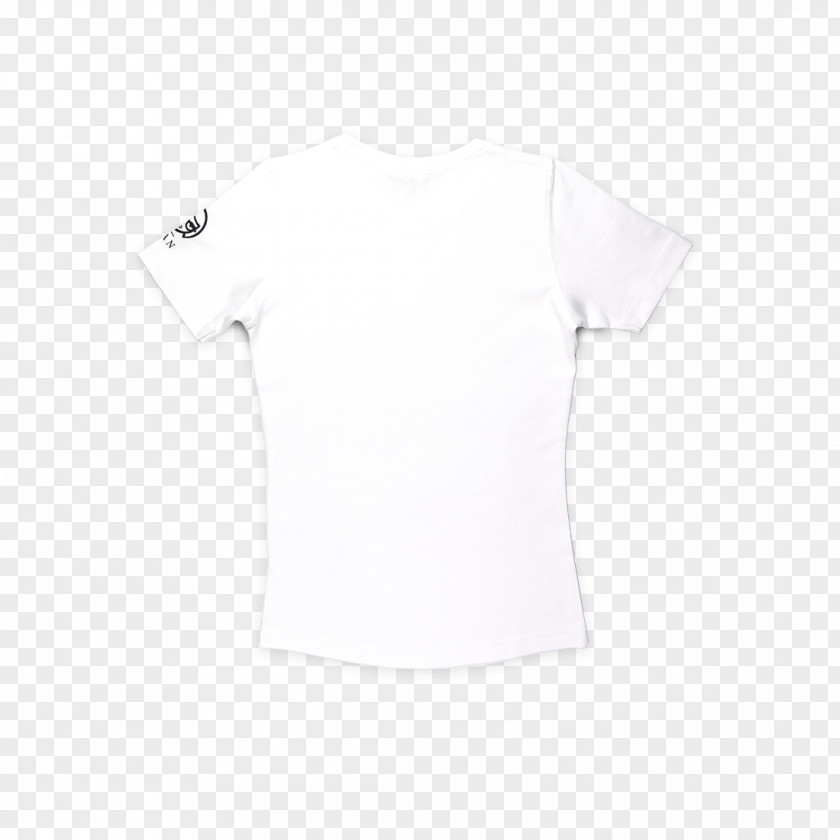 White T-shirt Back Shoulder Sleeve Collar PNG
