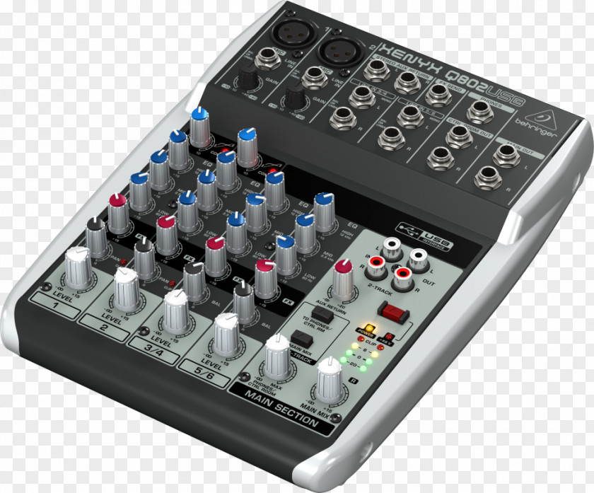 Microphone Behringer Xenyx Q802USB Audio Mixers Mixer X1204USB PNG