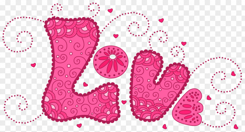 Pink Love Clipart Heart Pattern PNG
