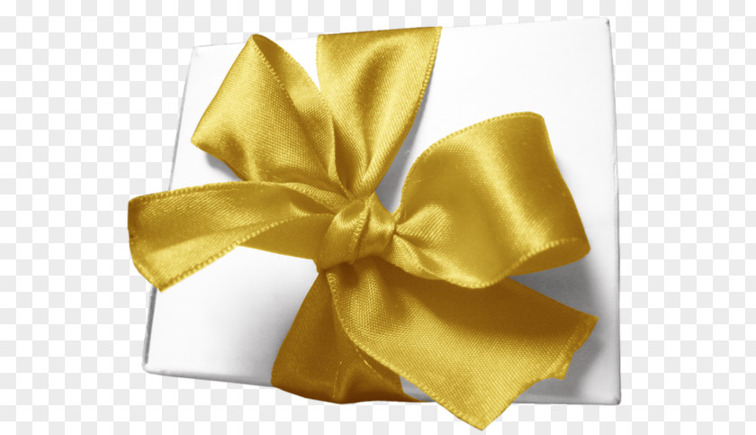 Golden Bowknot Shoelace Knot Ribbon Gift Yellow PNG