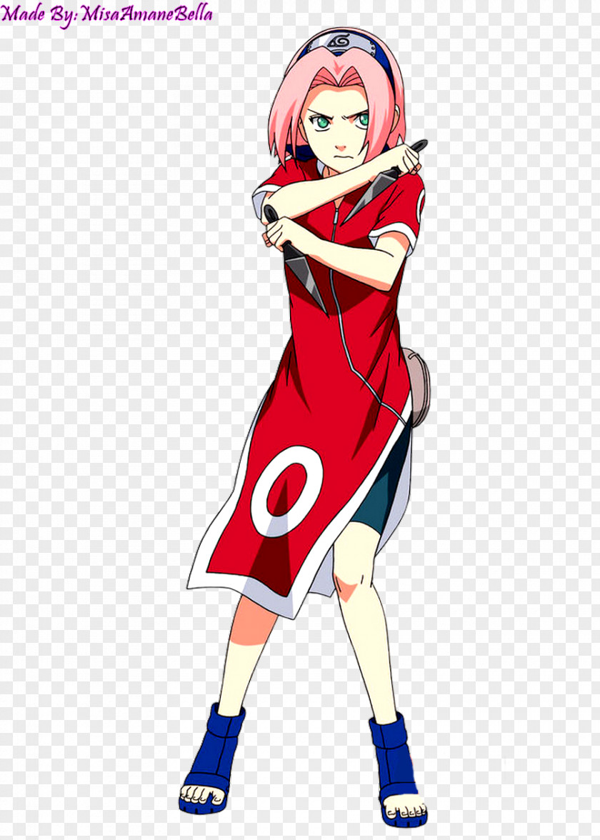 Haruno Sakura Cheerleading Uniforms Character Naruto Costume PNG